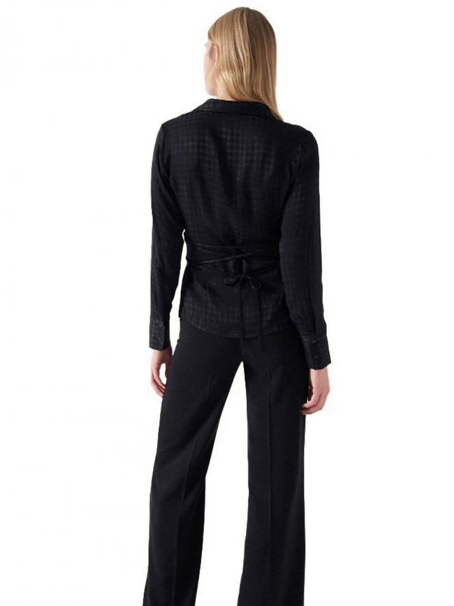 Chemisier nid de poule ceinture noir femme - Salsa