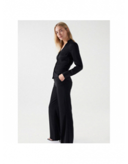 Chemisier nid de poule ceinture noir femme - Salsa