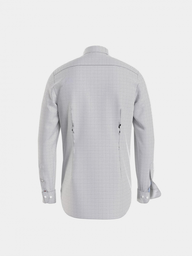 Chemise flex mini print blanc homme - Tommy Hilfiger