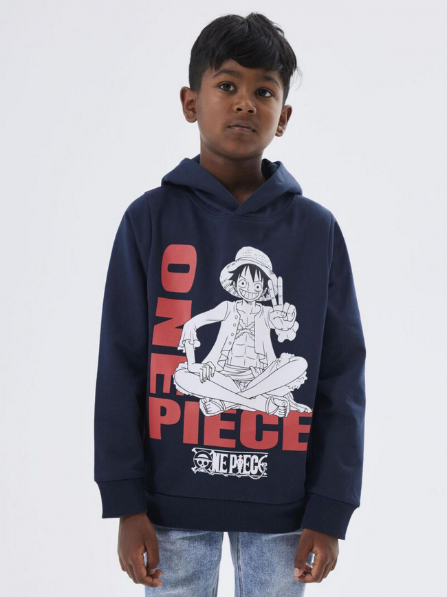 Sweat à capuche one piece noir enfant - Name It