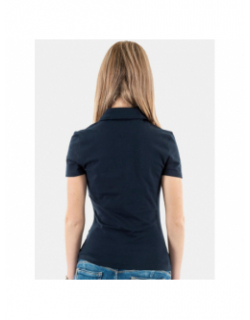 Polo slim essential logo bleu marine femme - Tommy Jeans