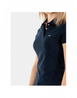 Polo slim essential logo bleu marine femme - Tommy Jeans