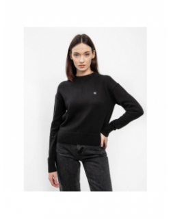 Pull embro badge noir femme - Calvin Klein Jeans