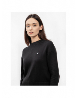 Pull embro badge noir femme - Calvin Klein Jeans