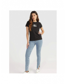 T-shirt sequin noir femme - Calvin Klein Jeans