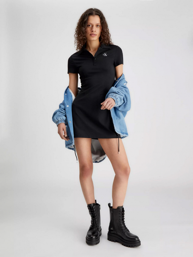 Robe courte milano utility noir femme - Calvin Klein Jeans