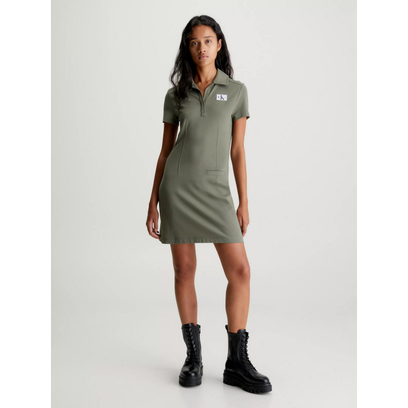 Robe milano utility vert kaki femme - Clavin Klein Jeans