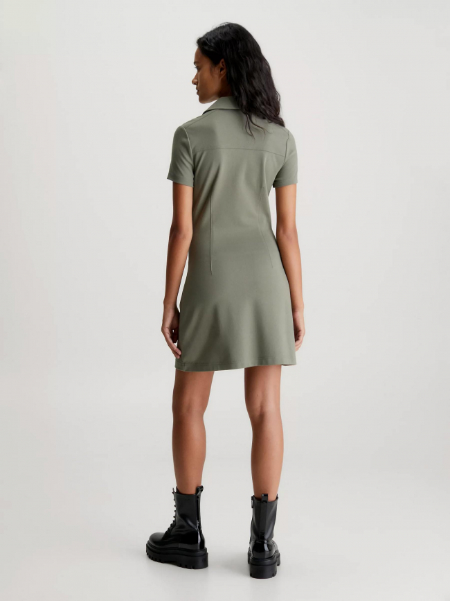 Robe milano utility vert kaki femme - Clavin Klein Jeans