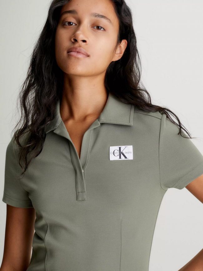 Robe milano utility vert kaki femme - Clavin Klein Jeans