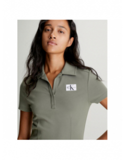 Robe milano utility vert kaki femme - Clavin Klein Jeans