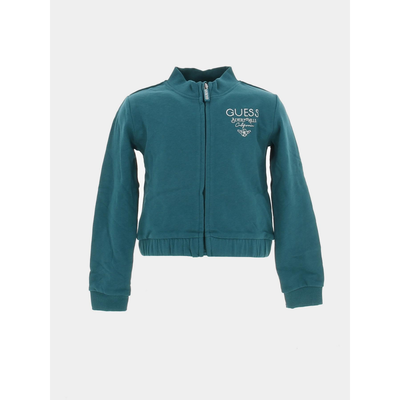 Sweat zippé active vert fille - Guess