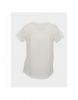 T-shirt logo pailleté blanc fille - Guess