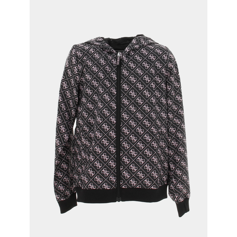 Veste zippée logo noir fille - Guess