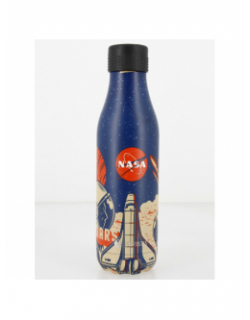 Gourde isotherme time up nasa mat bleu - Les Artistes