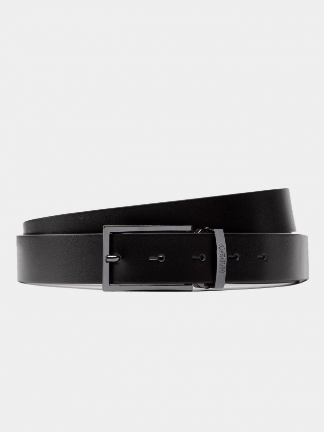 Ceinture cuir boucle interchangeable geffi noir homme - Hugo