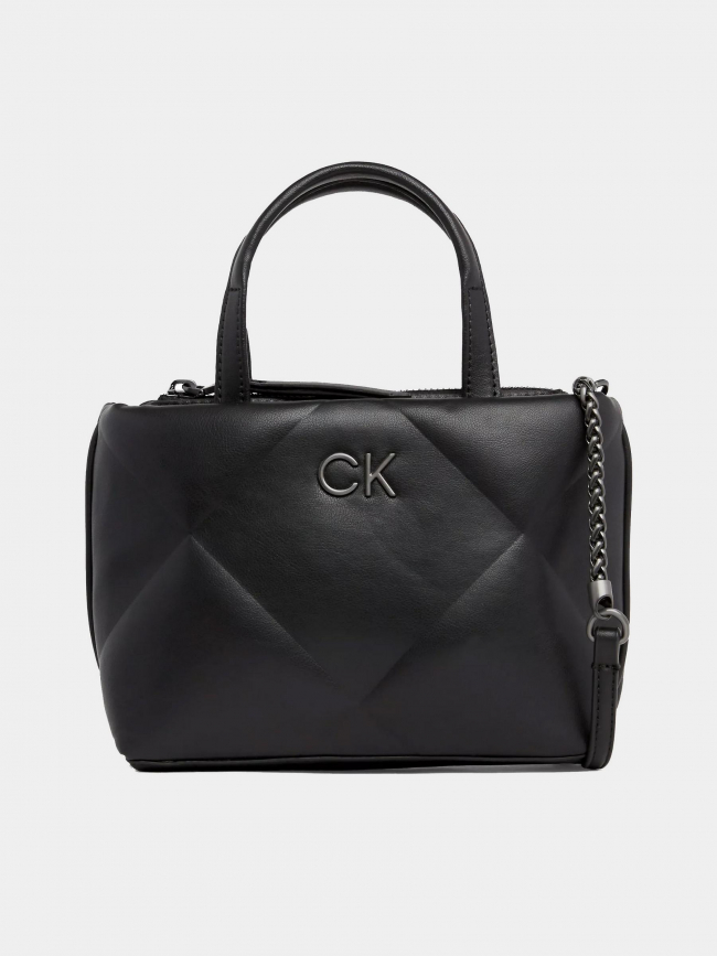 Sac à main mini matelassé re-lock quilt noir femme - Calvin Klein