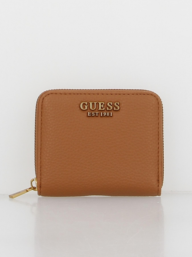 Portefeuille mini laryn marron femme - Guess