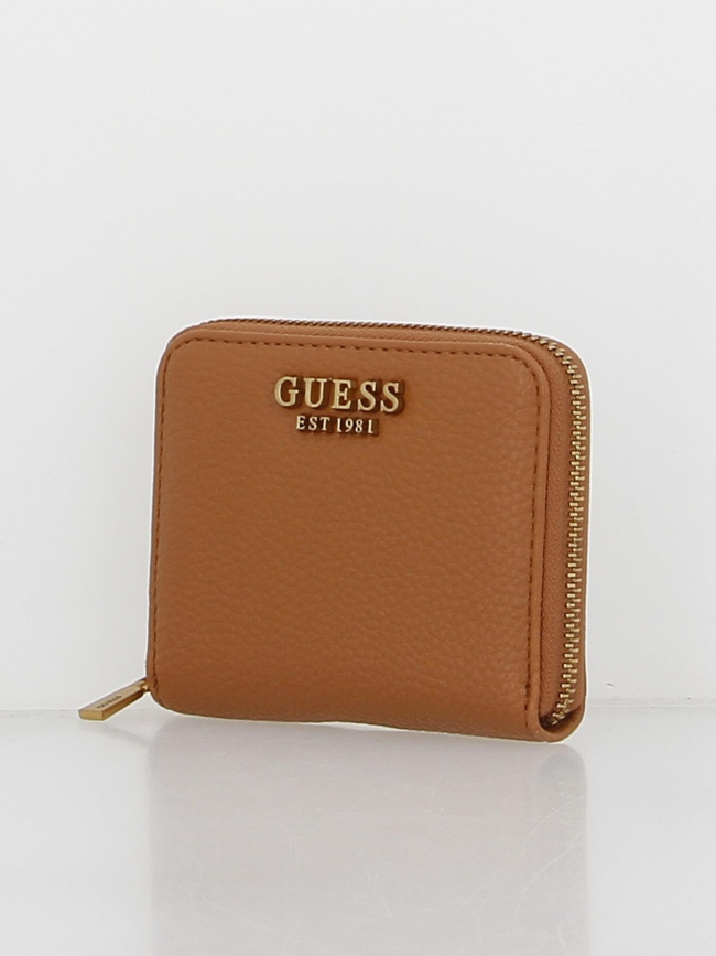 Portefeuille mini laryn marron femme - Guess