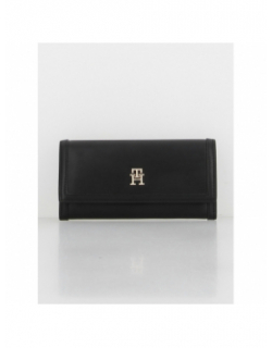 Portefeuille à rabat city compact noir femme - Tommy Hilfiger