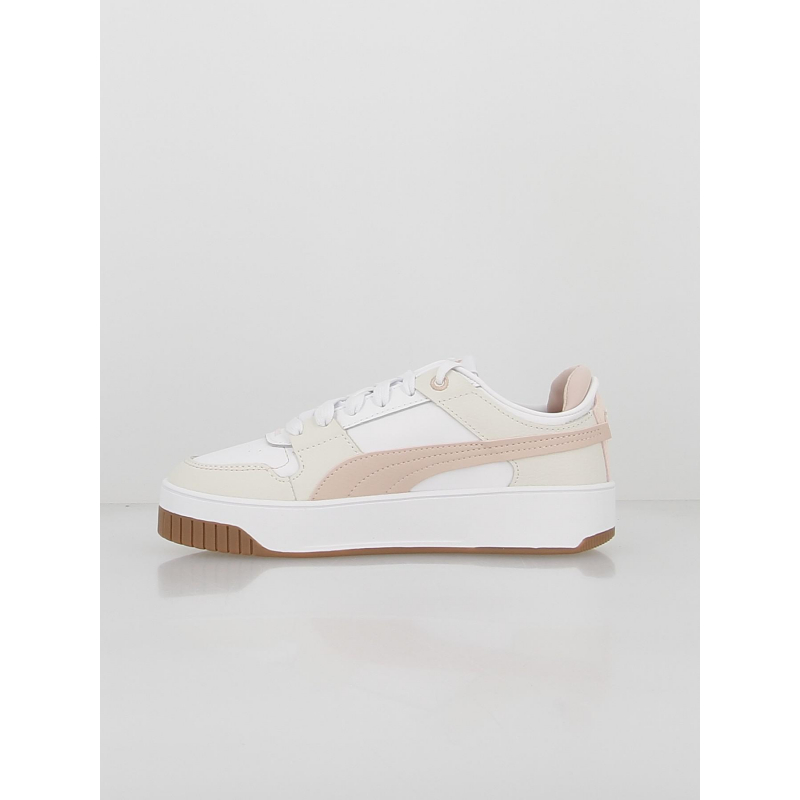 Baskets plateforme carina street blanc beige femme - Puma