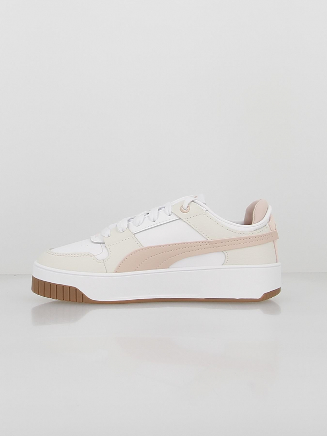 Baskets plateforme carina street blanc beige femme - Puma