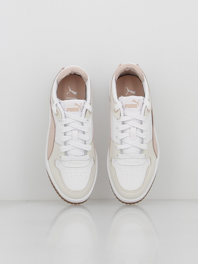 Baskets plateforme carina street blanc beige femme - Puma