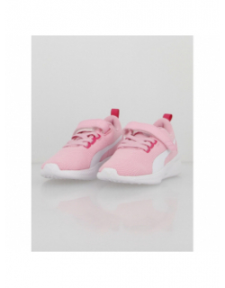 Baskets à scratch flyer runner ps fuchsia rose fille - Puma