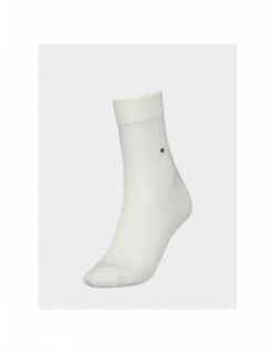 Chaussettes en laine cable blanc femme - Tommy Hilfiger