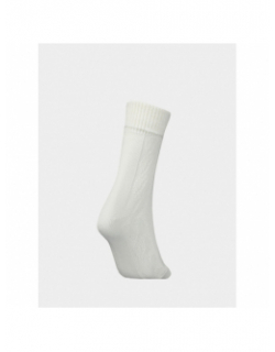 Chaussettes en laine cable blanc femme - Tommy Hilfiger