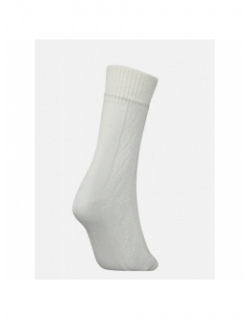 Chaussettes en laine cable blanc femme - Tommy Hilfiger