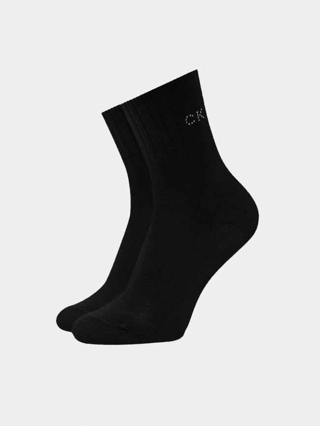 Chaussettes logo strass noir femme - Calvin Klein