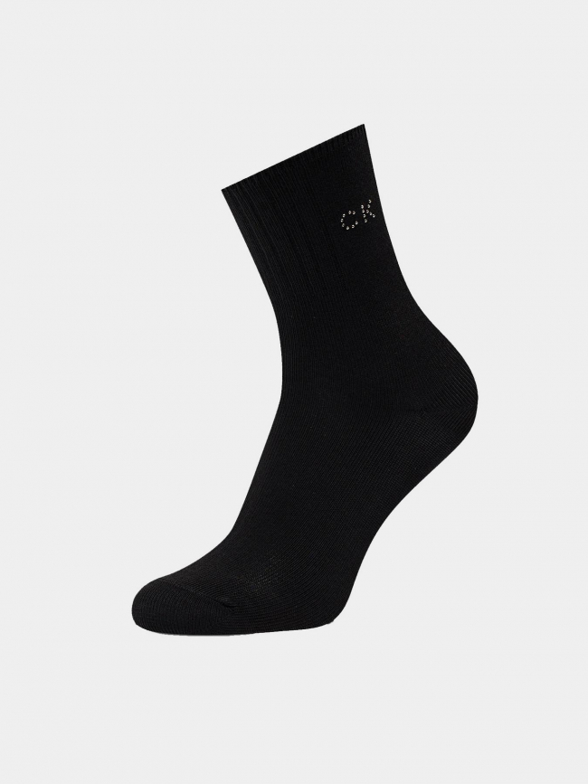 Chaussettes logo strass noir femme - Calvin Klein