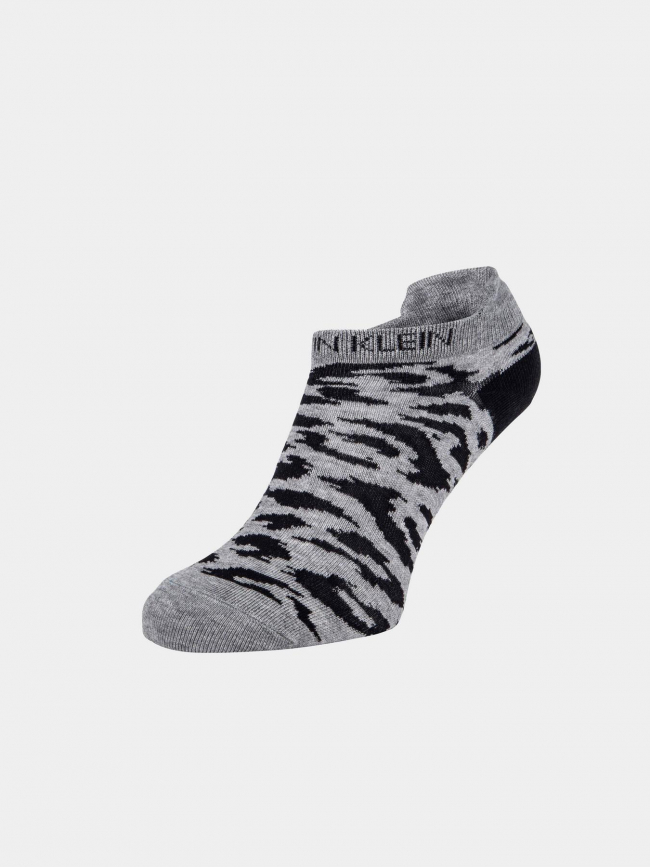 Pack 2 paires de chaussettes leopard gris femme - Calvin Klein