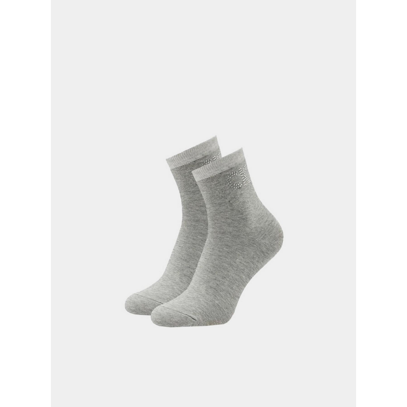 Chaussettes logo strass gris femme - Calvin Klein