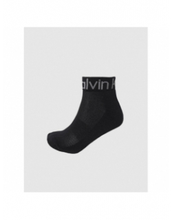 3 paires de chaussettes quarter noir gris homme - Calvin Klein