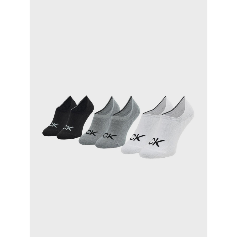 Pack 3 paires de chaussettes invisible homme - Calvin Klein