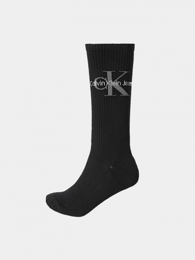 Chaussettes haute rib noir homme - Calvin Klein Jeans