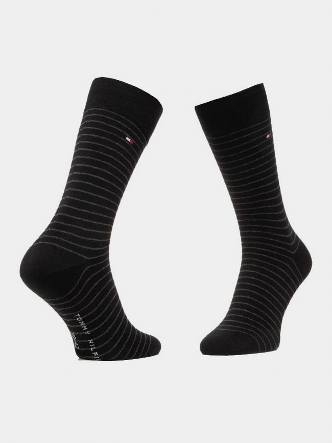 Pack 2 paires de chaussettes rayures noir homme - Tommy Hilfiger