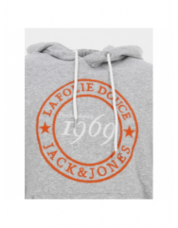 Sweat à capuche la folie douce 23 gris homme - Jack & Jones