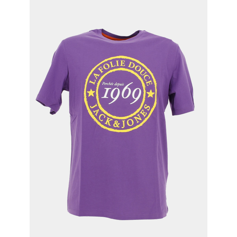 T-shirt la folie douce 23 violet homme - Jack & Jones