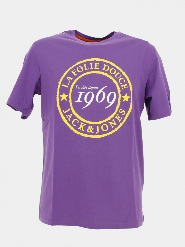 T-shirt la folie douce 23 violet homme - Jack & Jones