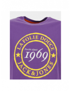 T-shirt la folie douce 23 violet homme - Jack & Jones