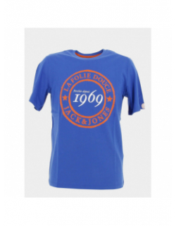 T-shirt la folie douce 23 orange bleu homme - Jack & Jones