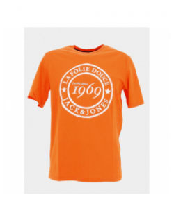 T-shirt la folie douce 23 orange homme - Jack & Jones