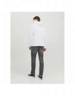 Sweat à capuche logo star blanc homme - Jack & Jones