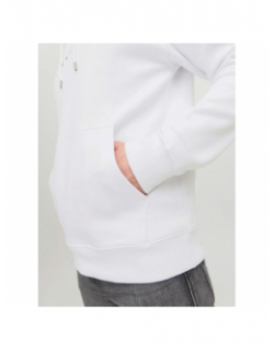 Sweat à capuche logo star blanc homme - Jack & Jones