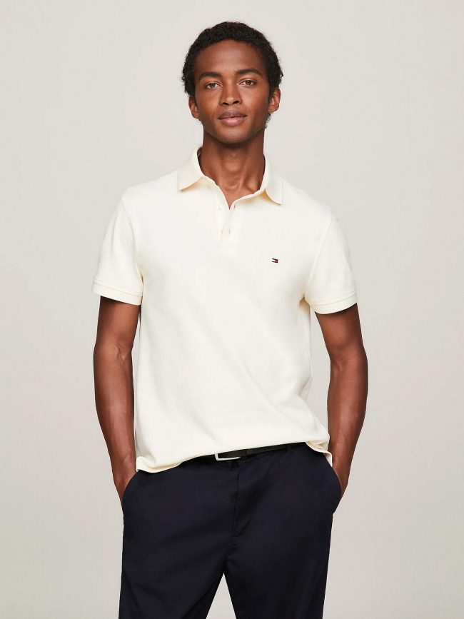 Polo 1985 slim blanc homme - Tommy Hilfiger