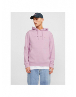 Sweat à capuche star rose homme - Jack & Jones