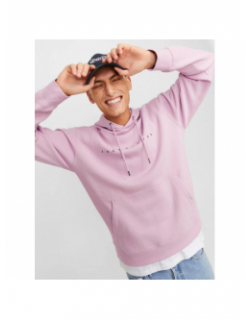 Sweat à capuche star rose homme - Jack & Jones