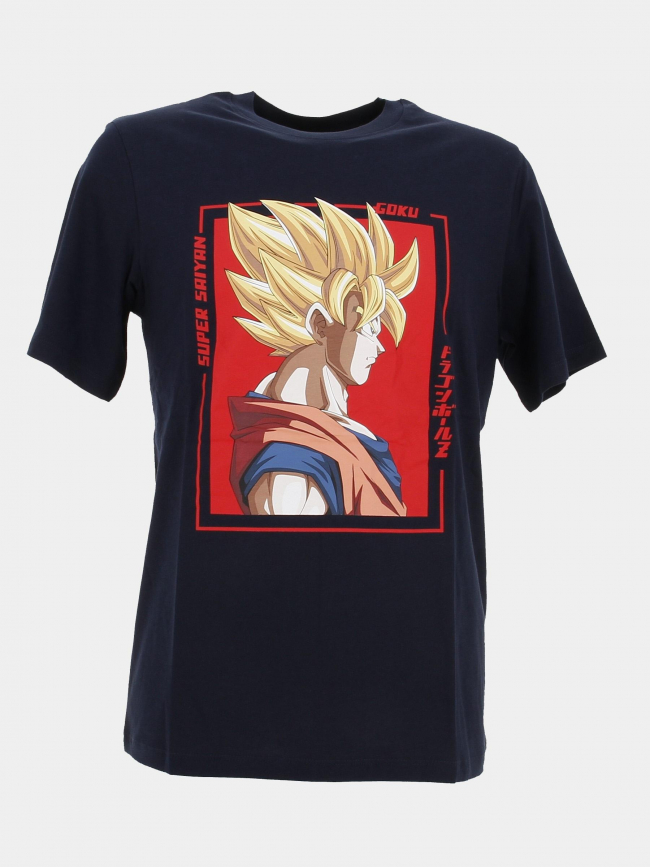 T-shirt dragon ball z bleu marine homme - Jack & Jones